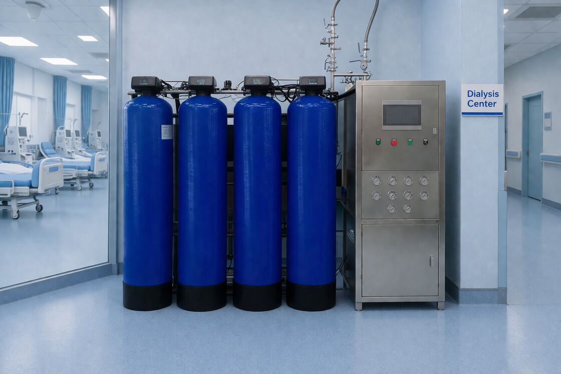 Medizinische Wasseraufbereitungssysteme RO EDI Wasserfiltrationstechnologie für medizinisches 100LPH